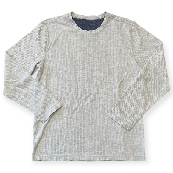 Eddie Bauer Waffle Knit Gray Shirt - Picture 1 of 4